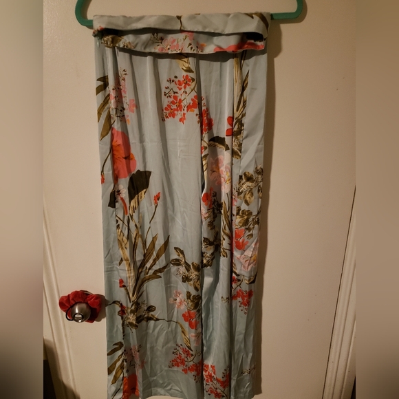 LULU'S NWOT Women's Mint Green Floral Silk Pants - Picture 6 of 7